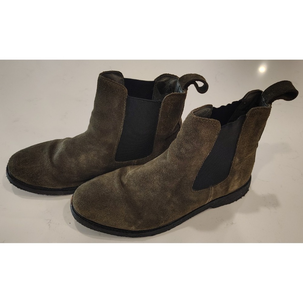 Blackstone Chelsea Boots Green Suede Mens Size 9 EU 41 Handmade Comfort Plus